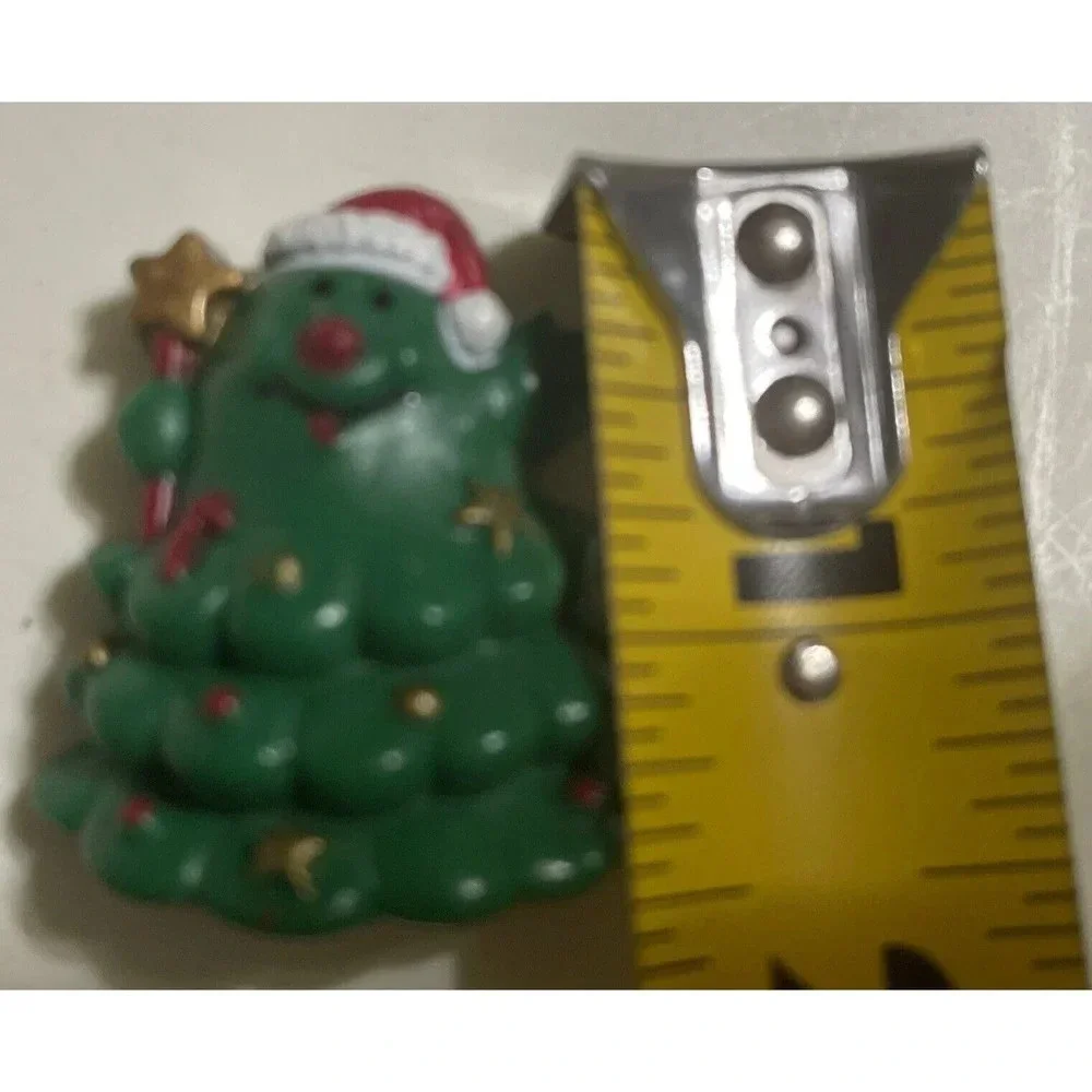 Russ PIN Christmas Vintage TREE Star WAND Anthropomorphic 1980s Holiday Brooch